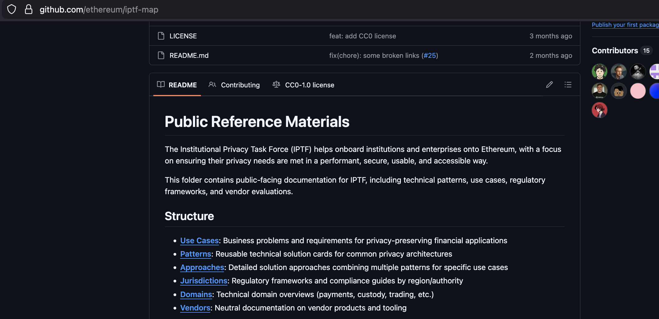 The map: structure on GitHub